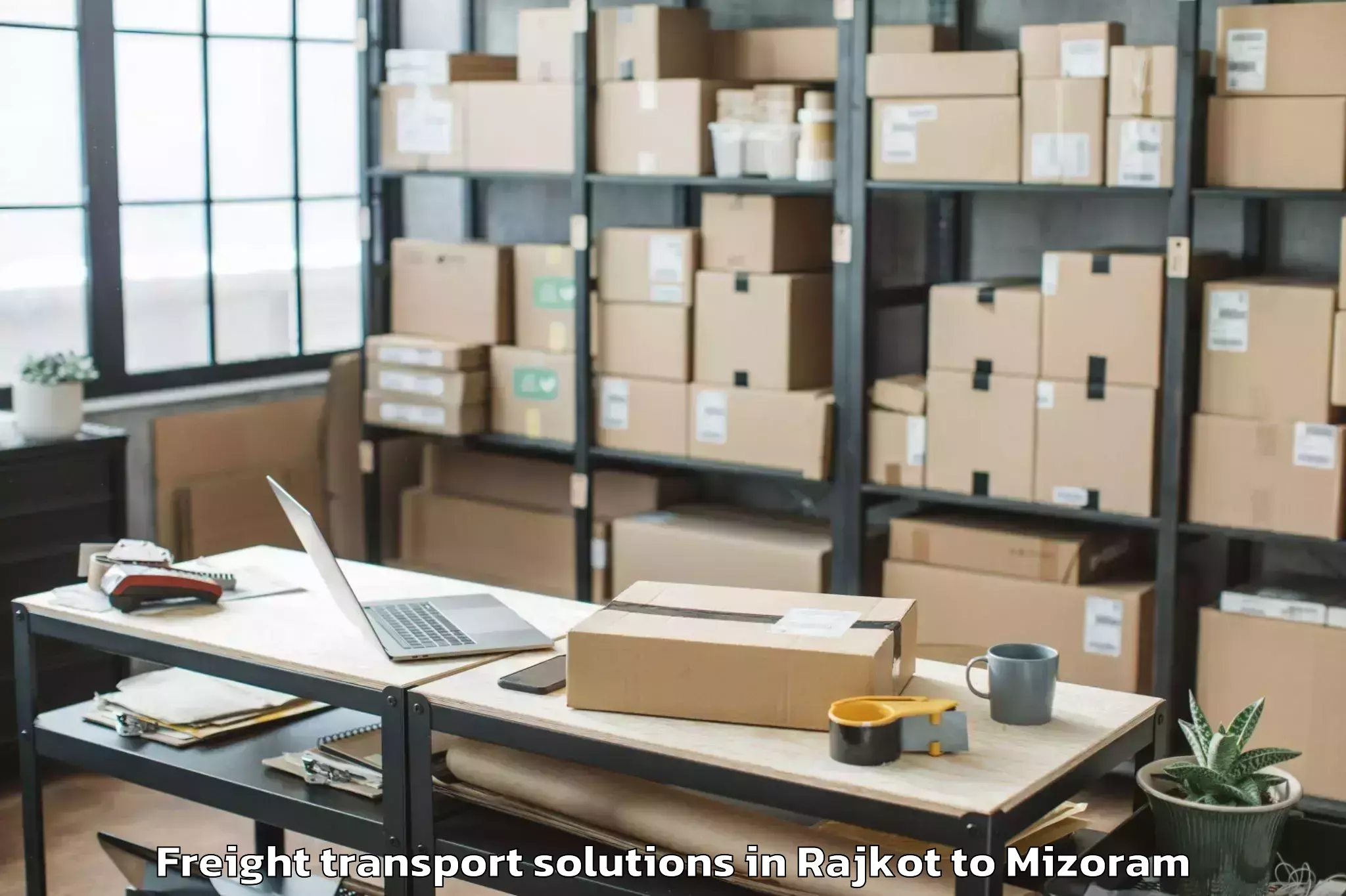 Easy Rajkot to Siaha Freight Transport Solutions Booking